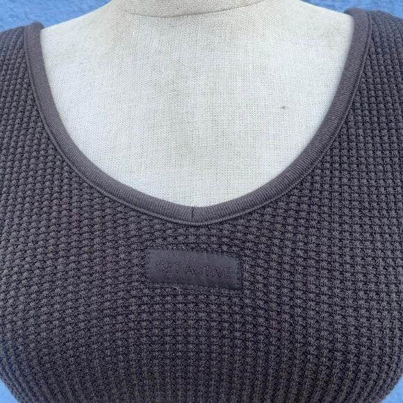 Set Active Thermal Crop Top activewear Size small in Brown - Picture 2 of 6
